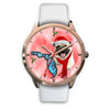 Pug Dog On Christmas Florida Golden Wrist Watch-Free Shipping