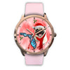 Pug Dog On Christmas Florida Golden Wrist Watch-Free Shipping