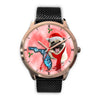 Pug Dog On Christmas Florida Golden Wrist Watch-Free Shipping
