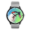 Samoyed Dog On Christmas Florida Black Wrist Watch-Free Shipping
