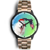 Samoyed Dog On Christmas Florida Black Wrist Watch-Free Shipping