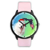 Samoyed Dog On Christmas Florida Black Wrist Watch-Free Shipping