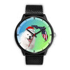 Samoyed Dog On Christmas Florida Black Wrist Watch-Free Shipping