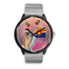 Belgian Malinois Dog On Christmas Arizona Wrist Watch-Free Shipping