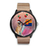 Belgian Malinois Dog On Christmas Arizona Wrist Watch-Free Shipping