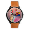 Belgian Malinois Dog On Christmas Arizona Wrist Watch-Free Shipping