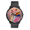 Belgian Malinois Dog On Christmas Arizona Wrist Watch-Free Shipping