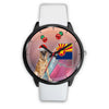 Belgian Malinois Dog On Christmas Arizona Wrist Watch-Free Shipping