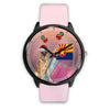 Belgian Malinois Dog On Christmas Arizona Wrist Watch-Free Shipping