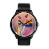 Belgian Malinois Dog On Christmas Arizona Wrist Watch-Free Shipping