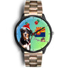 Bernese Mountain Dog On Christmas Arizona Wrist Watch-Free Shipping