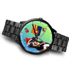 Bernese Mountain Dog On Christmas Arizona Wrist Watch-Free Shipping