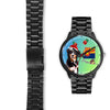 Bernese Mountain Dog On Christmas Arizona Wrist Watch-Free Shipping