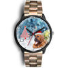 Bloodhound Dog On Christmas Alabama Wrist Watch-Free Shipping