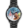 Bloodhound Dog On Christmas Alabama Wrist Watch-Free Shipping