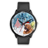 Bloodhound Dog On Christmas Alabama Wrist Watch-Free Shipping
