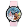 Bloodhound Dog On Christmas Alabama Wrist Watch-Free Shipping