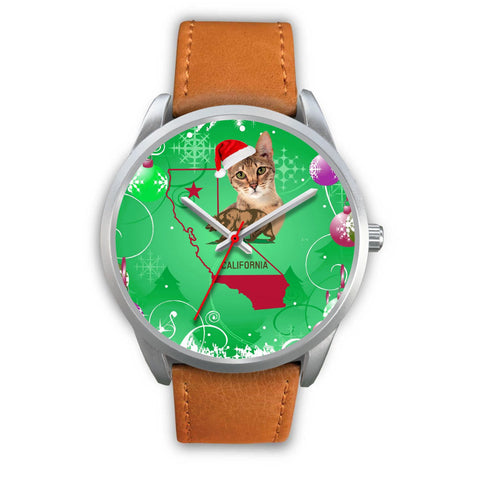 Savannah cat California Christmas Special Wrist Watch-Free Shipping