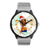 Boxer Dog On Christmas Arizona Wrist Watch-Free Shipping
