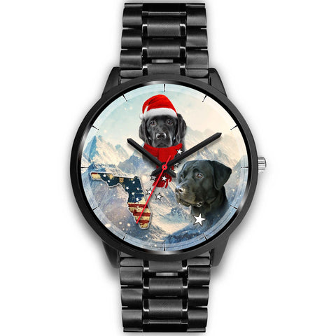 Black Labrador Retriever Florida Christmas Special Wrist Watch
