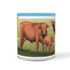 Brangus Cattle (Cow) Print 360 White Mug