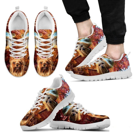 Cute Yorkshire Terrier Dog Print Running Shoe For Men- Free Shipping-Paww-Printz-Merchandise