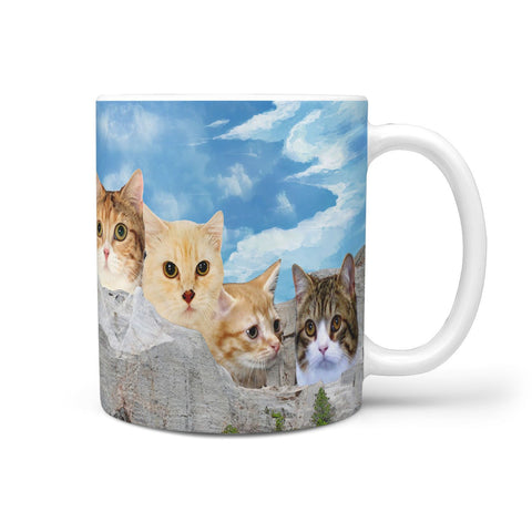 Lovely Munchkin Cat On Rushmore Print 360 Mug