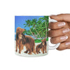 Dachshund Dog On Beach Print 360 Mug