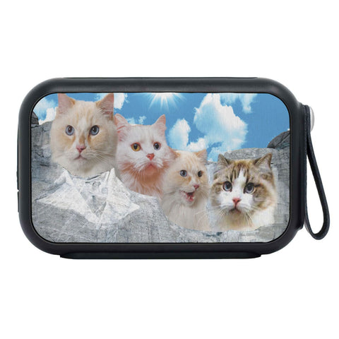 Ragamuffin Cat On Mount Rushmore Print Bluetooth Speaker