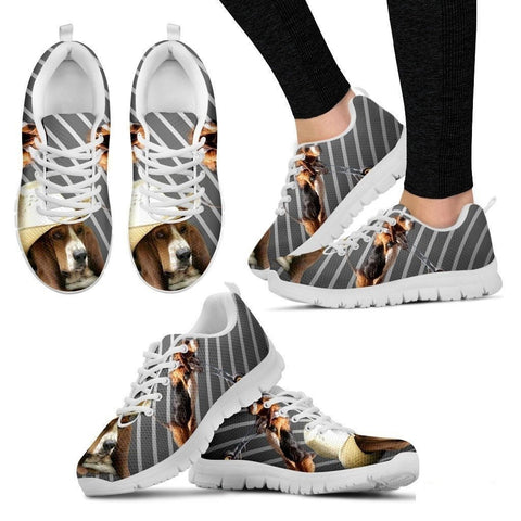Stylish Basset Hound-Dog Running Shoes For Women-Free Shipping-Paww-Printz-Merchandise