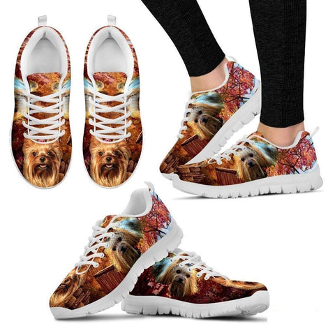 Cute Yorkshire Terrier Dog Print Running Shoe For Women- Free Shipping-Paww-Printz-Merchandise