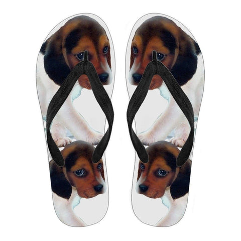Beagle Puppy Flip Flops For Men-Free Shipping Limited Edition-Paww-Printz-Merchandise