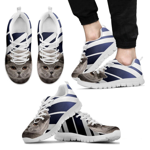 British Shorthair Cat Print Running Shoes For Men-Free Shipping-Paww-Printz-Merchandise