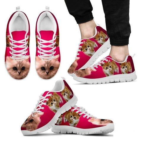 Cute Munchkin Cat Print Sneakers For Men- Free Shipping-Paww-Printz-Merchandise