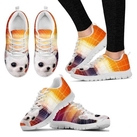 White Chihuahua Dog-Running Shoes For Women-Free Shipping-Paww-Printz-Merchandise
