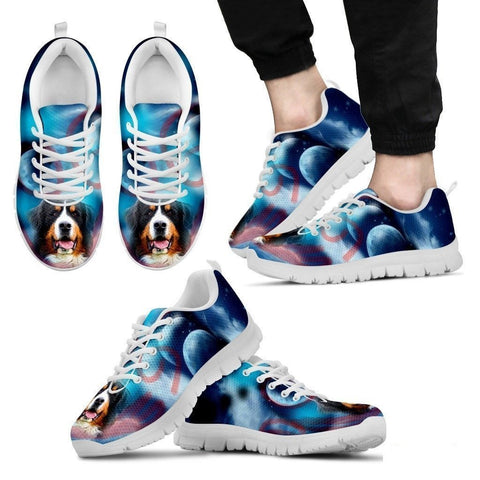 Bernese Mountain Dog Print Running Shoe For Men- Free Shipping-Paww-Printz-Merchandise
