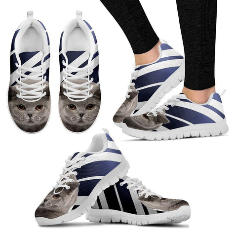 British Shorthair Cat Print Running Shoes For Women-Free Shipping-Paww-Printz-Merchandise