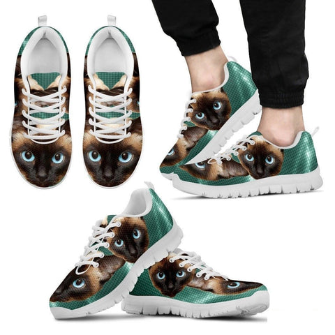 Siamese Cat Print Running Shoes For Men-Free Shipping-Paww-Printz-Merchandise