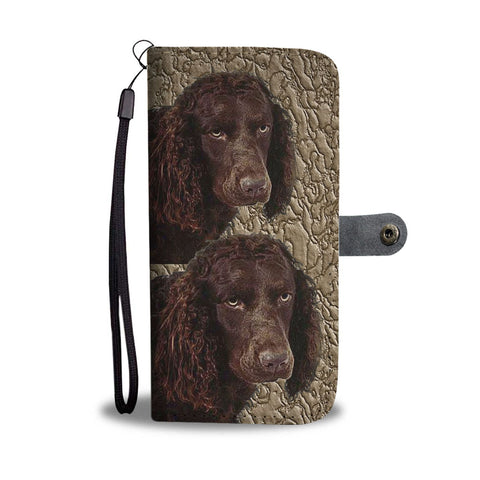 American Water Spaniel Dog Print Wallet Case-Free Shipping