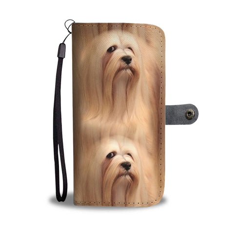 Cute Lhasa Apso Dog Print Wallet Case-Free Shipping