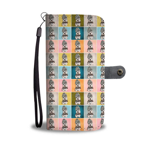 Dandie Dinmont Terrier Pattern Print Wallet Case-Free Shipping