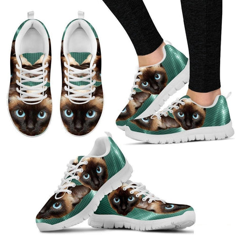 Siamese Cat Print Running Shoes For Women-Free Shipping-Paww-Printz-Merchandise