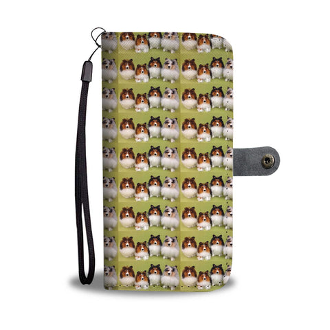 Shetland Sheepdog Pattern Print Wallet Case-Free Shipping