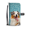 Australian Shepherd Dog Print Wallet Case-Free Shipping