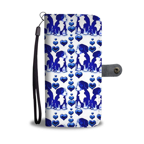 Bernese Mountain Dog Love Patterns Print Wallet Case-Free Shipping