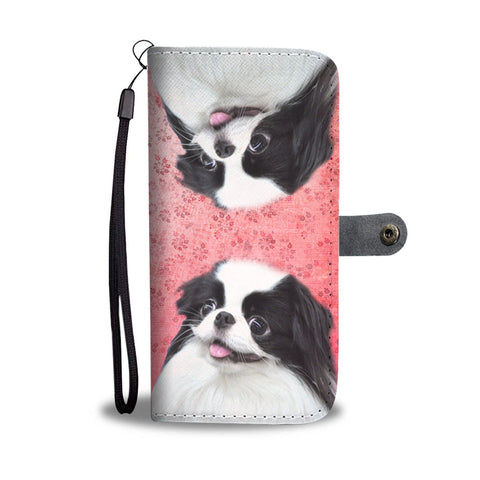 Lovely Japanese Chin Dog Print Wallet Case-Free Shipping