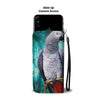 Amazing African Grey Parrot (Congo Grey Parrot) Print Wallet Case-Free Shipping