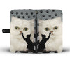 Persian Cat With Paws Print Wallet Case-Free Shipping