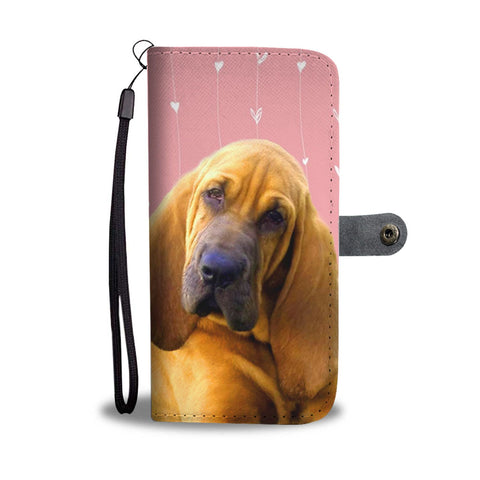 Lovely Bloodhound Dog Print Wallet Case-Free Shipping