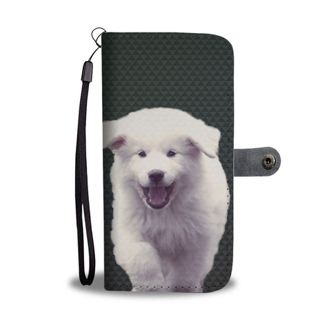 Great Pyrenees Dog And Puppy Print Wallet Case-Free Shipping